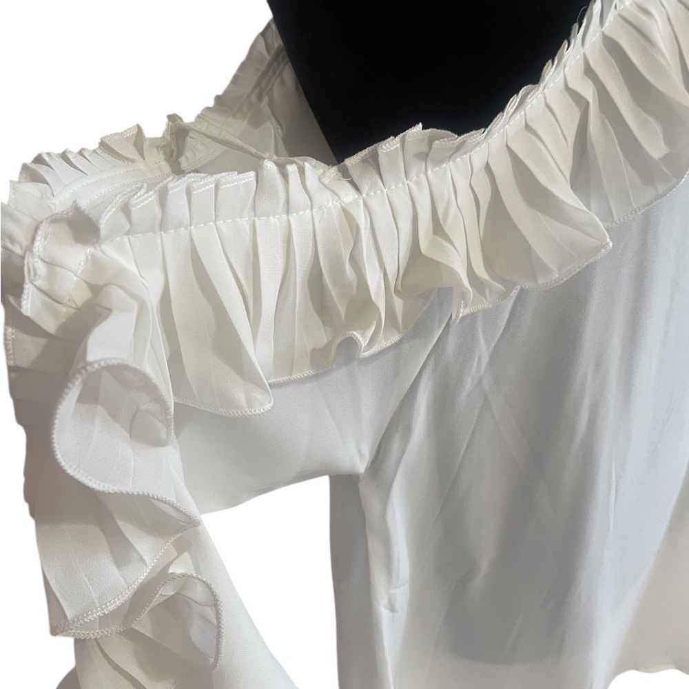 New Pretty Angel White Baby doll dress, Tunic,Open shoulder,Ruffle,Medium - Picture 3 of 10